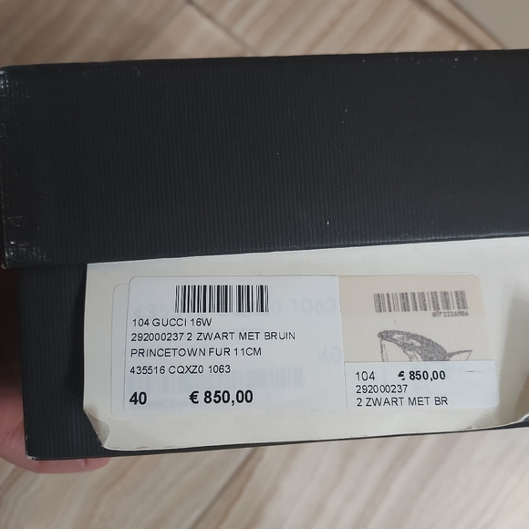 Gucci Black Princetown Fur Leather Malaga Canberra Heel Mule Slide - Picture 11 of 11